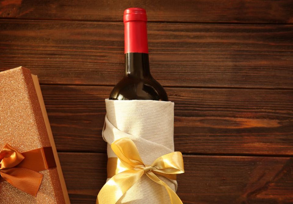 Scatole bottiglie vino personalizzate per Natale